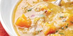 Sopa cremosa de centeno y calabaza