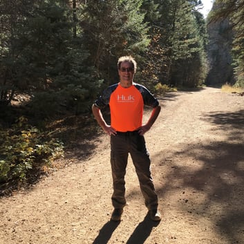 chronic lymphocytic leukemia (CLL) patient doug duquette hiking in Colorado